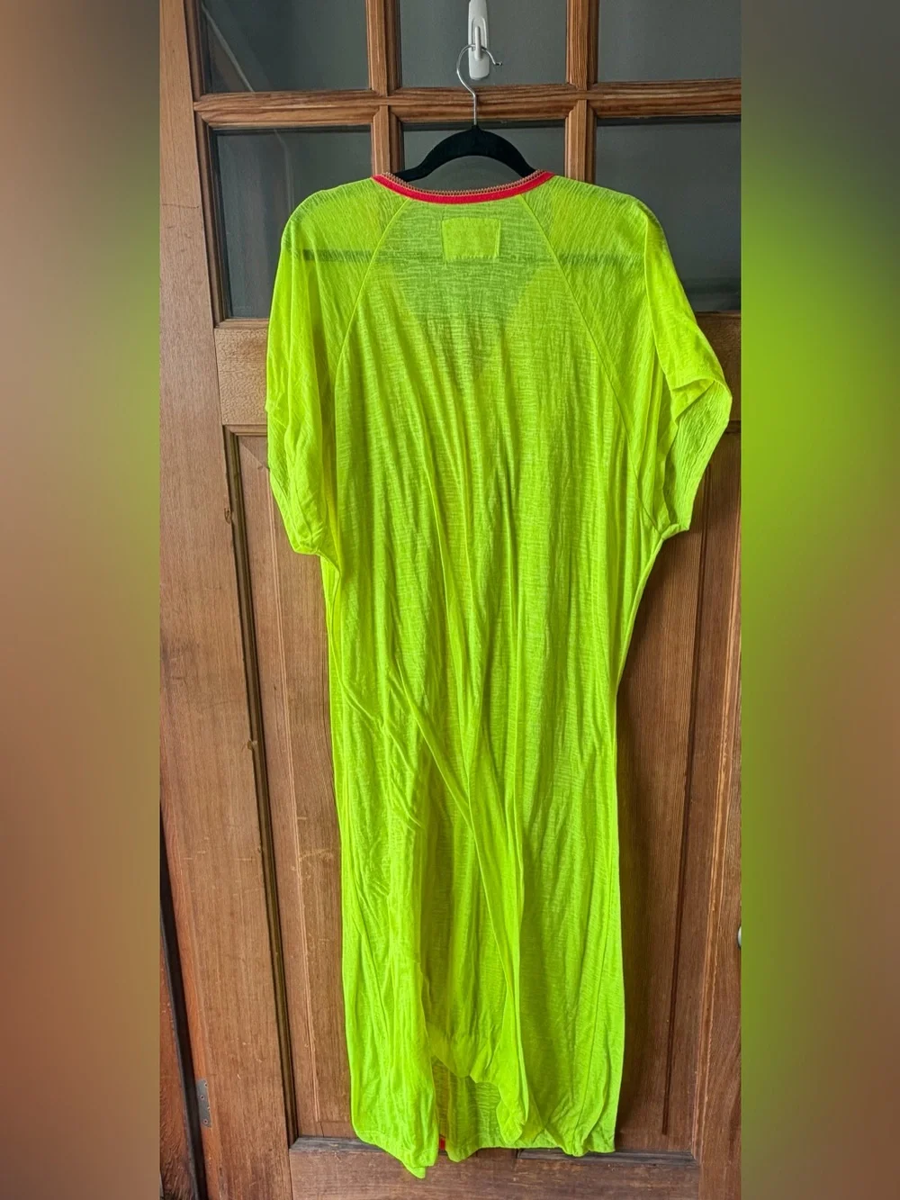 Pitusa Neon Lime Cover-Up with Pink Trim
